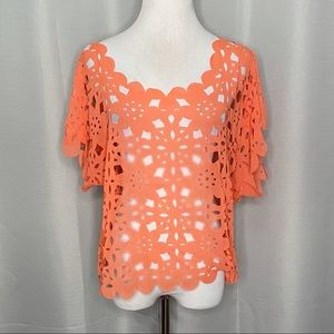 ASOS laser cut chiffon top